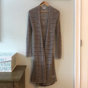 Long crochet cardigan XS